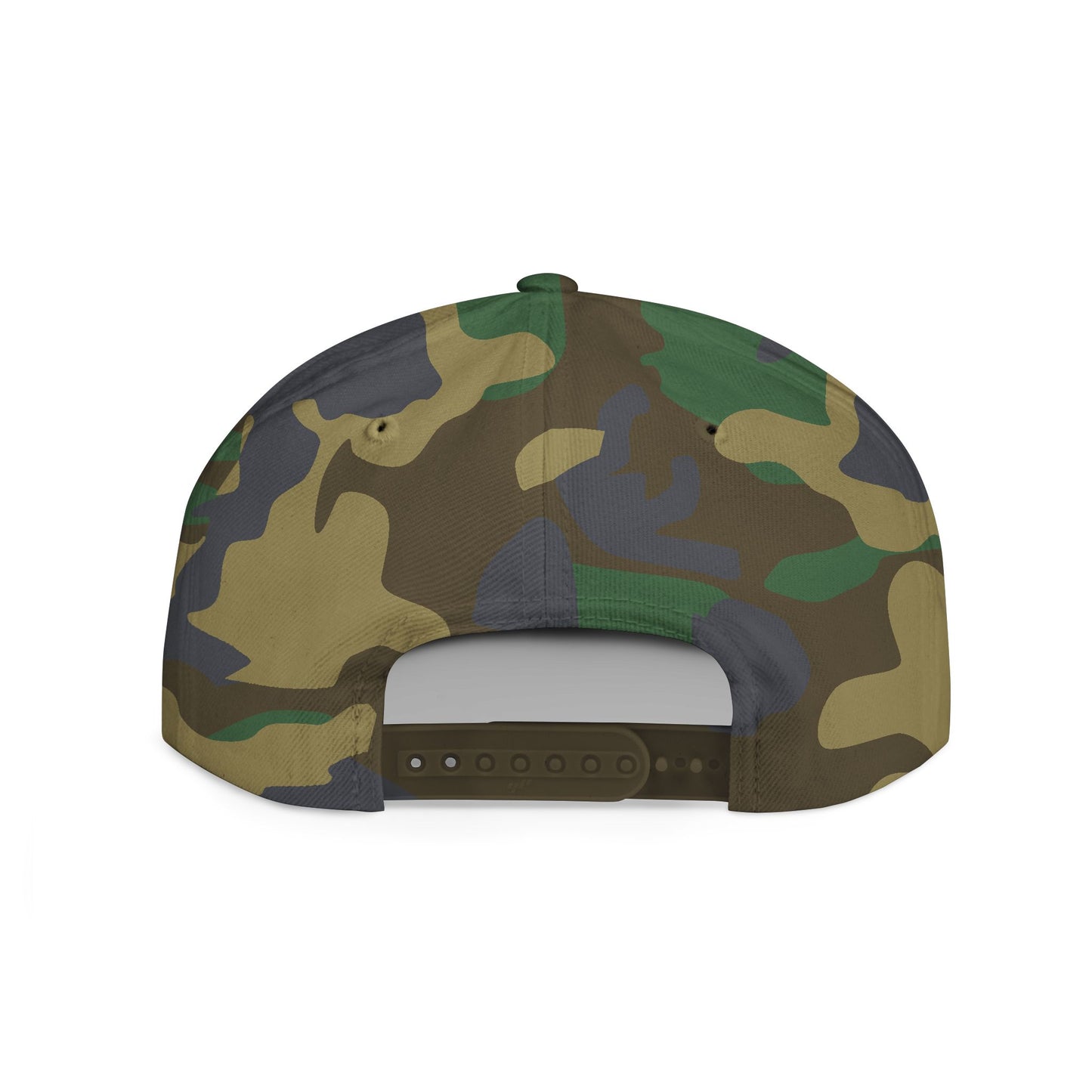 Camo Flat Bill Snapback Cap with Stylish Logo | Perfect for Outdoors & Casual Wear