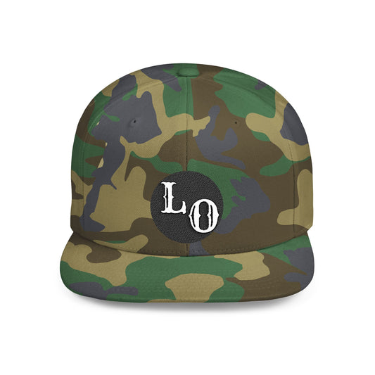 Camo Flat Bill Snapback Cap with Stylish Logo | Perfect for Outdoors & Casual Wear